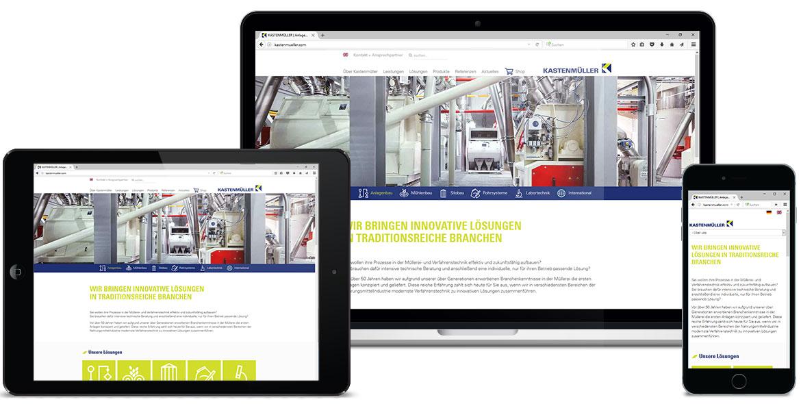 Webseite Kastenmüller von KE-COMMUNICATION